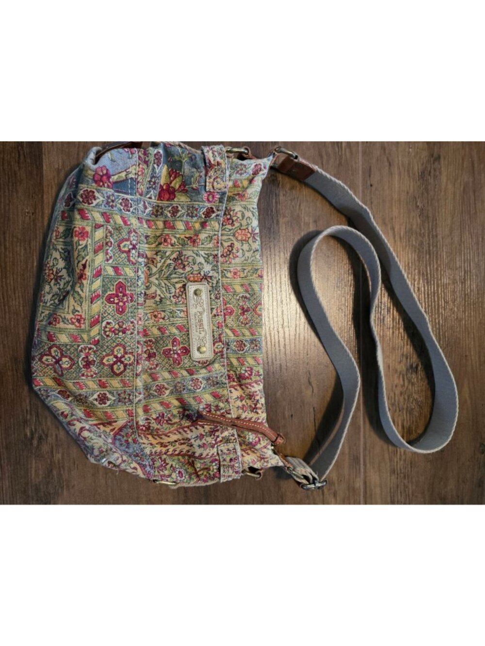 Vintage 1990s Fossil Shoulder Bags, Multi Pocket, Leather Canvas, 2 Bag Lot - Picture 3 of 9